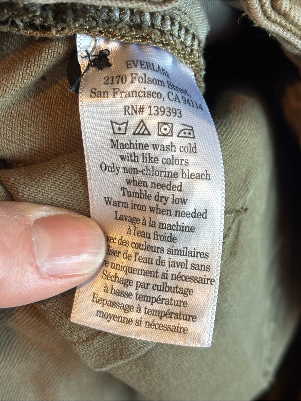 Everlane Olive-Tan High-Rise Straight Chinos - Picture 4 of 5